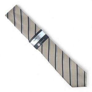 Alfani Men's Clarkson Stripe Tie Necktie Slim Modern 2 3/4" Taupe Black